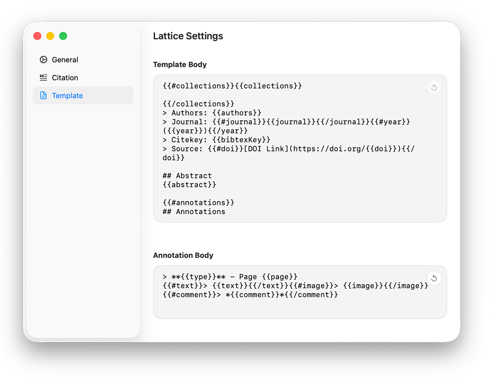 Fully customisable Markdown and annotation export templates